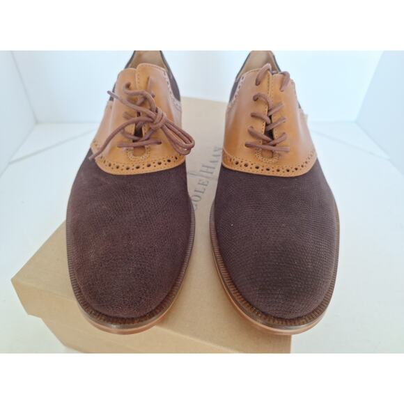 Cole Haan Colton Saddle Welt Coffee/Woodbury Leather Oxford Shoes 8.5M- NIB - Picture 2 of 7